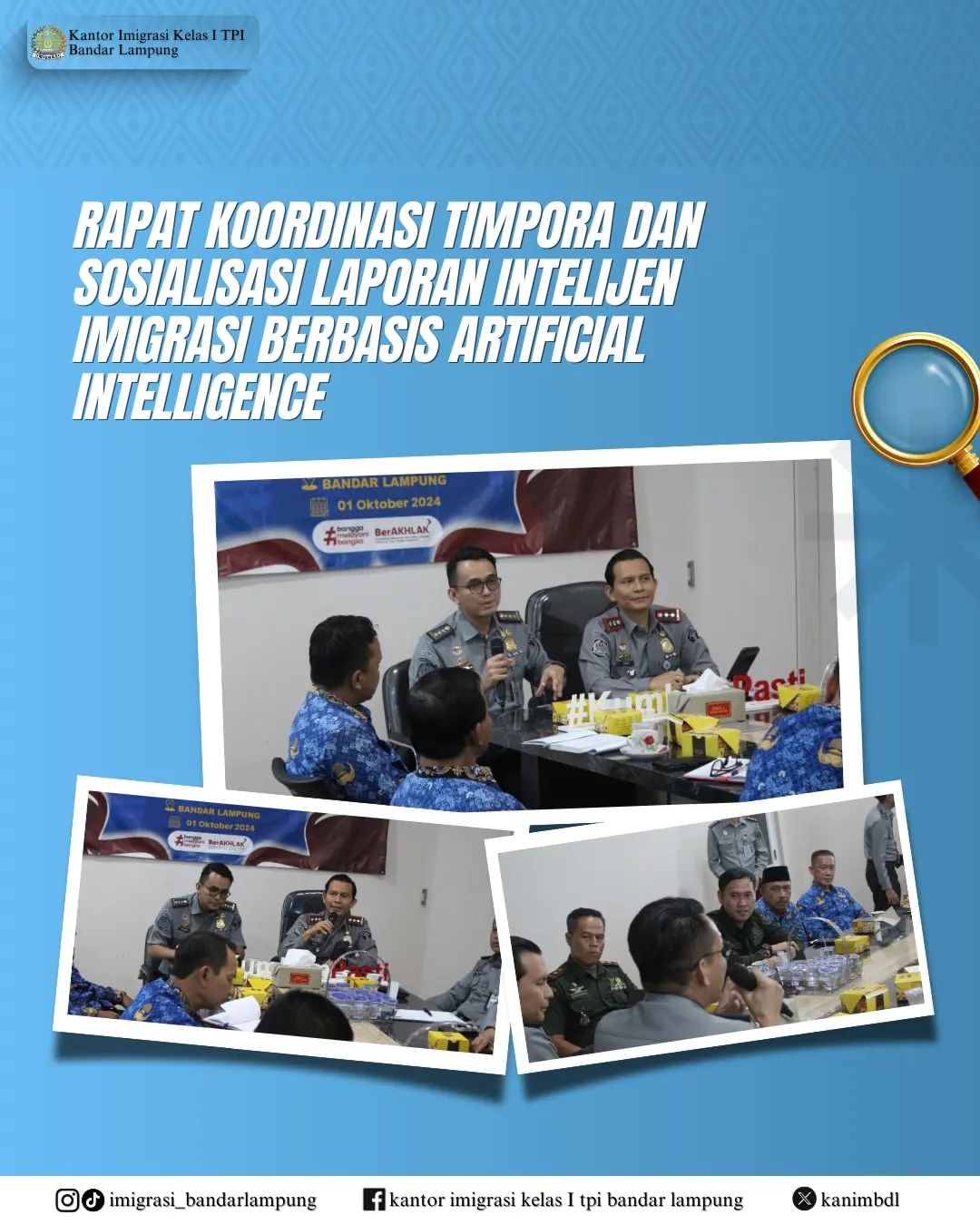 RAPAT KOORDINASI TIMPORA DAN SOSIALISASI LAPORAN INTELIJEN IMIGRASI BERBASIS ARTIFICIAL INTELLIGENCE